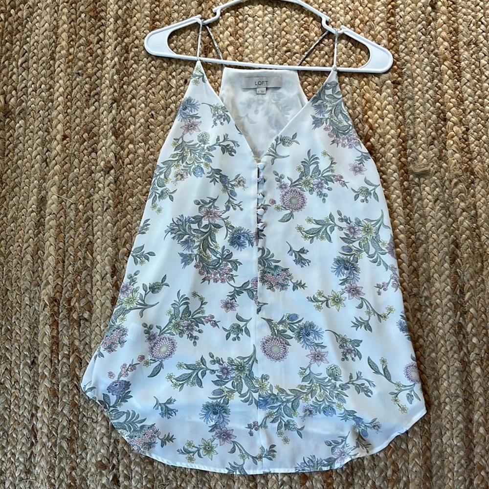 Loft size small spaghetti strap blouse top.
